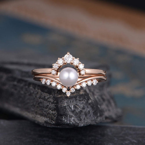 Made to Order - Solid 18K Gold Premier Akoya Pearl Diamond Ring – Vivi & Ann