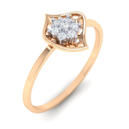 18Kt rose gold real diamond ring by diamtrendz