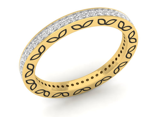 18Kt gold band diamond ring by diamtrendz