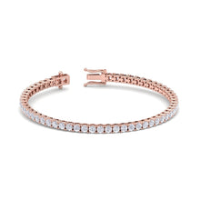 Load image into Gallery viewer, rose gold tennis diamond bracelet
